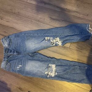 SHEIN Men's Relaxed Distressed Denim Jeans